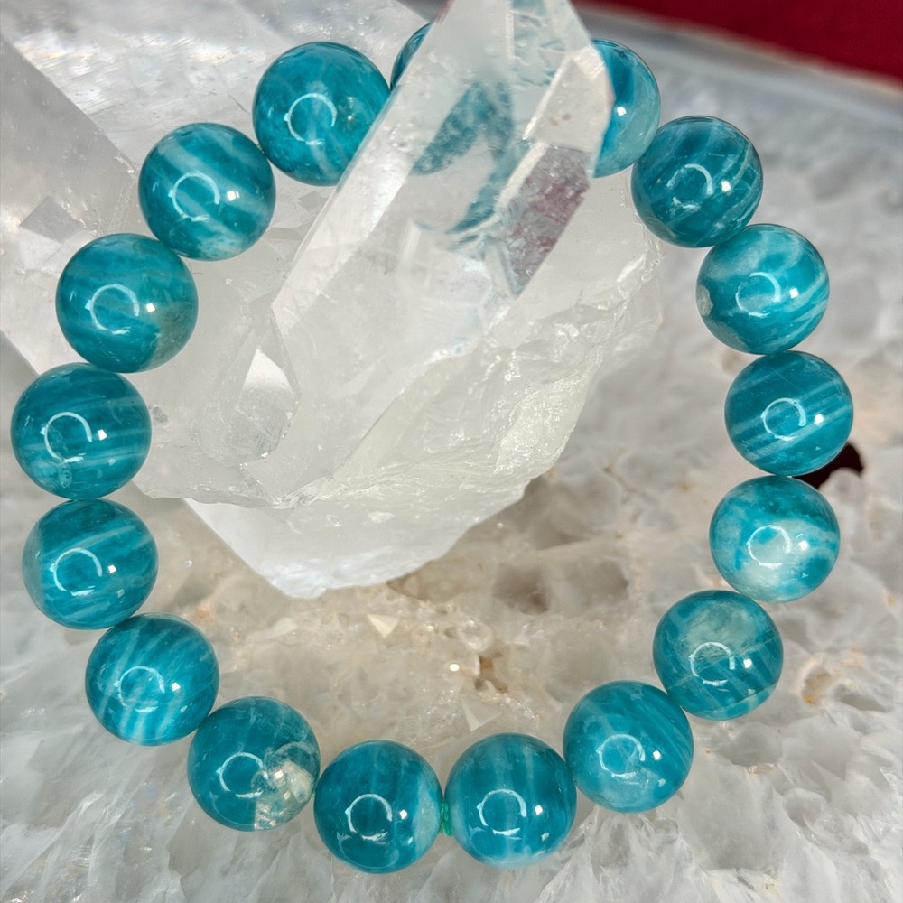 Extra Grade Russian Amazonite Beaded Bracelet | N… - image 2